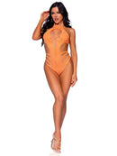 Meet Me in Malibu Lace Bodysuit- One Size Orange