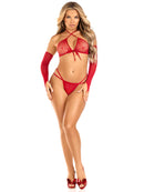 Hopeless Romantic Bra and Panty Set-One Size Red