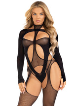 Cheat Code Suspender Bodystocking and Teddy Set- One Size