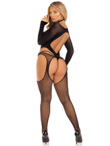 Cheat Code Suspender Bodystocking and Teddy Set- One Size