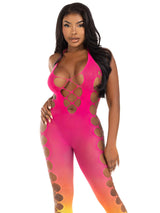 Summer Nights Footless Bodystocking-Sunset