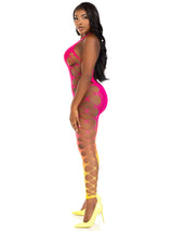 Summer Nights Footless Bodystocking-Sunset