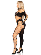 Notorious Crop Top and Footless Tights Set- One Size