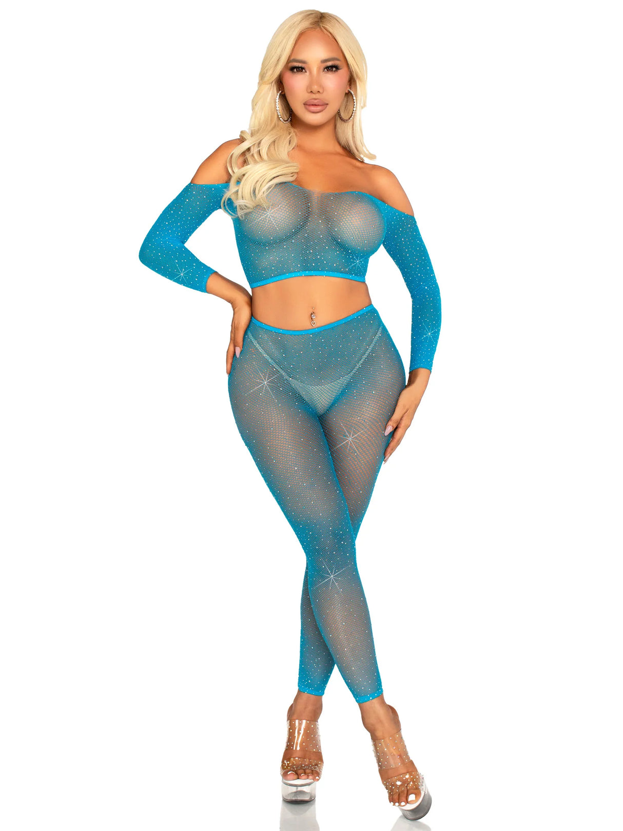 Captivating Crush Crop Top and Leggings Set- One Size