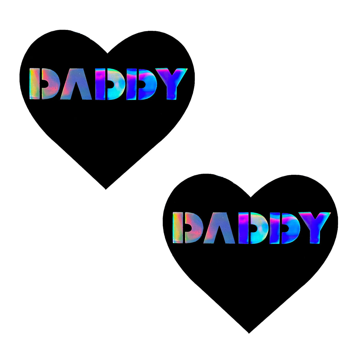 Pasties: Daddy Dom Holo Heart