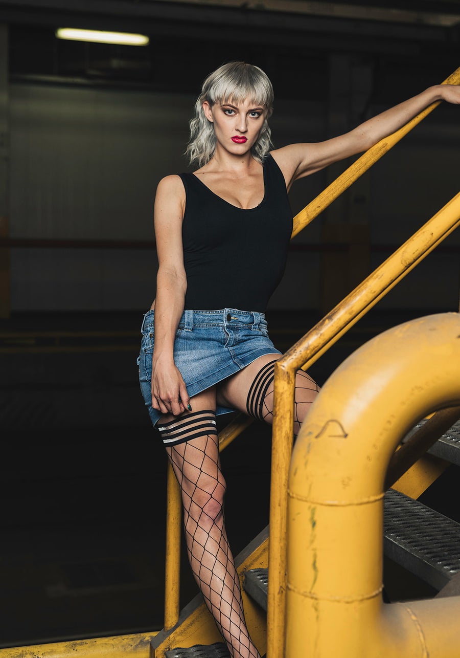 Michelle Large Fishnet Thigh High