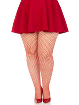 Plus Gaia Spandex Net Industrial Tights- Red