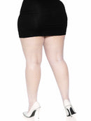 Plus Gaia Spandex Net Industrial Tights- White