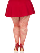 Plus Gaia Spandex Net Industrial Tights- Red