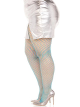 Plus Gaia Spandex Net Industrial Tights- Blue