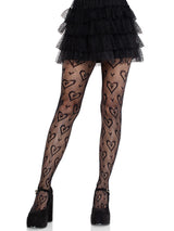 Cherie Heart Net Tights- One Size
