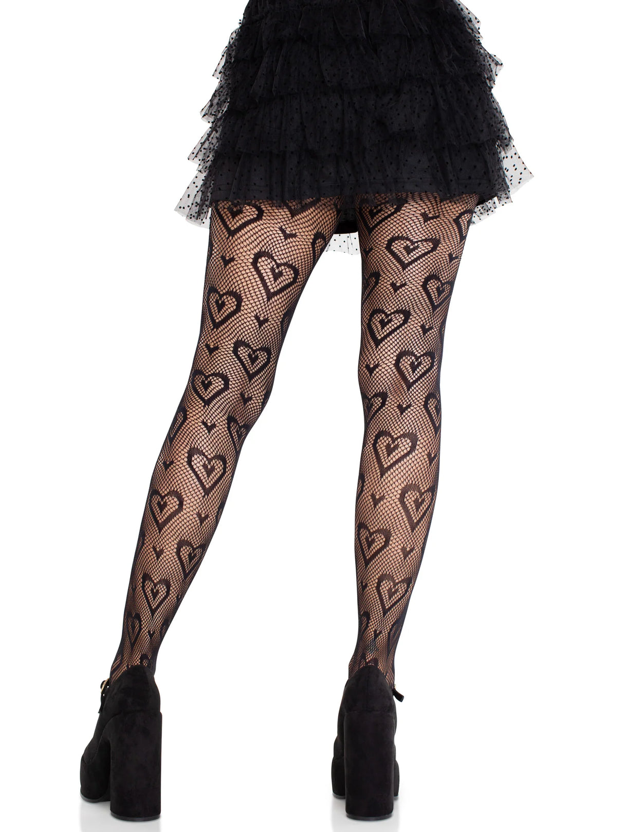 Cherie Heart Net Tights- One Size