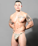 Andrew Christian: Floral Shimmer Thong XL