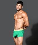 Andrew Christian: Hang-Free Boxer Green- 2XL