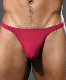 Andrew Christian: No Show Thong-Burgundy 2XL