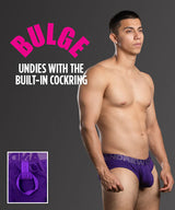 Andrew Christian: Bulge C-Ring Brief- Purple