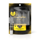 Honeybee Herb: Quartz Bowl with Screen (14mm - Straight)