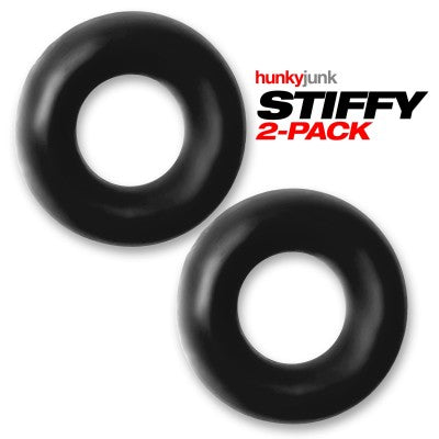 Oxballs Stiffy 2pk Cockrings - Black