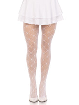 Valentina Heart Net Tights-One Size
