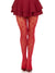 Valentina Heart Net Tights- One Size Red