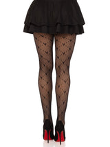 Valentina Heart Net Tights-One Size