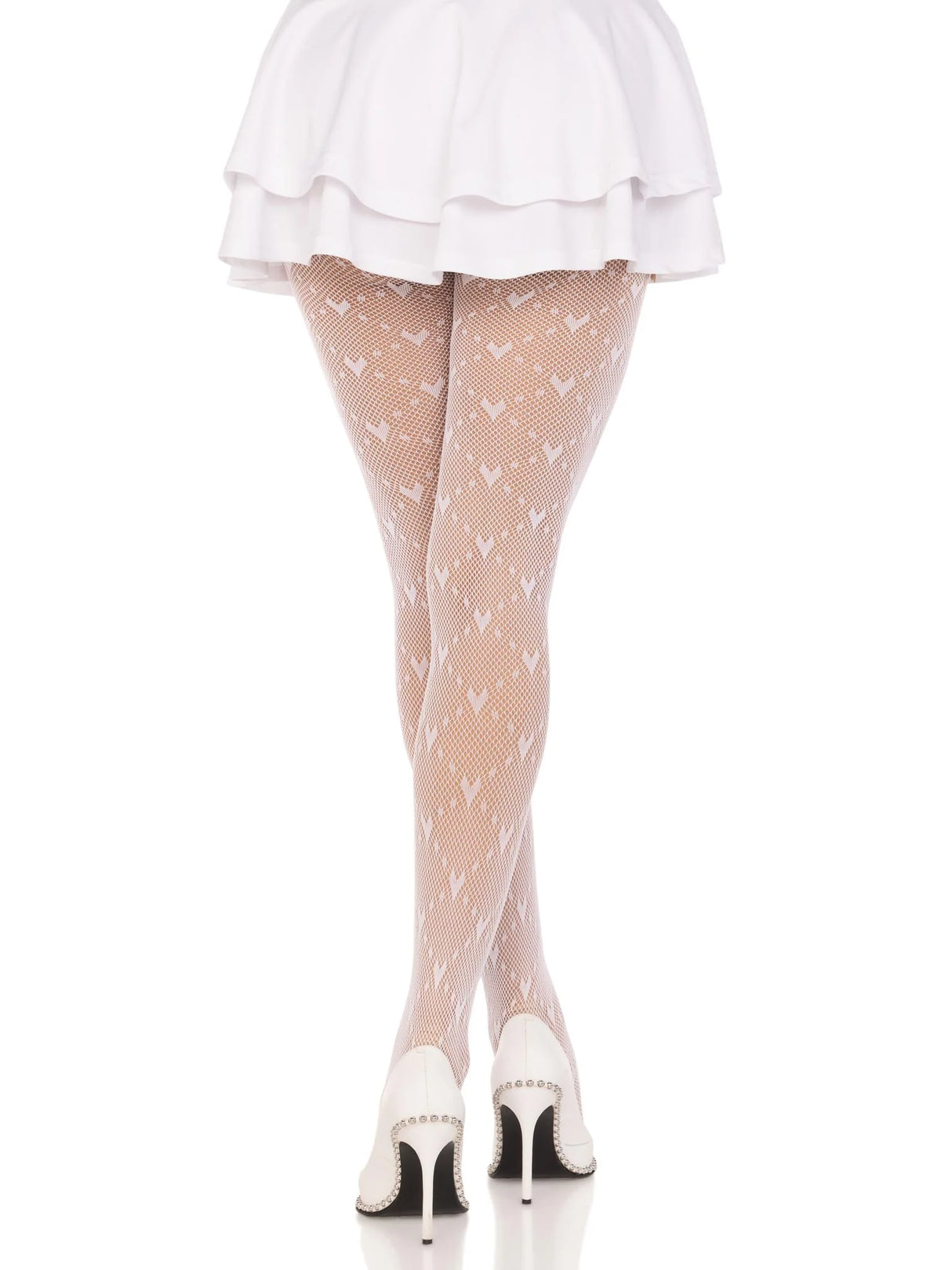 Valentina Heart Net Tights-One Size
