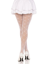 Valentina Heart Net Tights-One Size