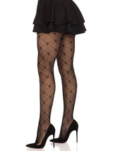 Valentina Heart Net Tights-One Size