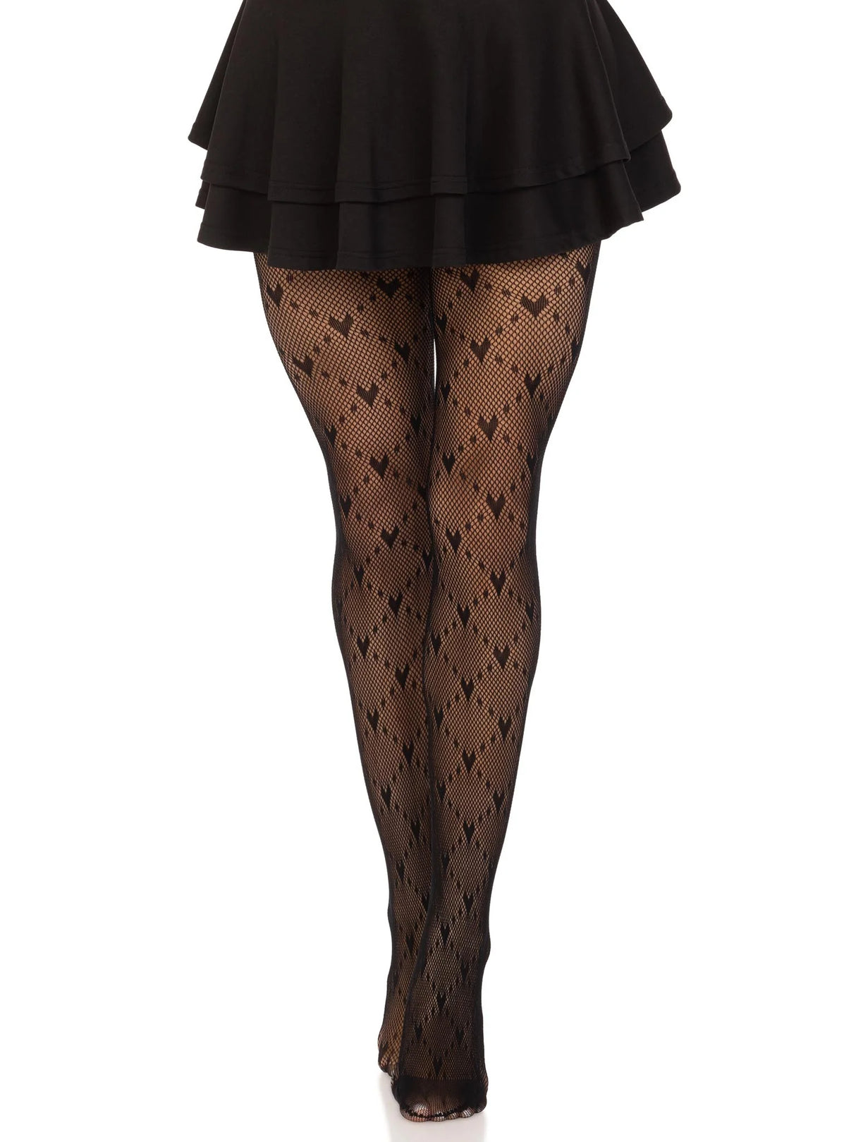 Valentina Heart Net Tights-One Size