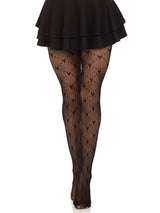 Valentina Heart Net Tights-One Size