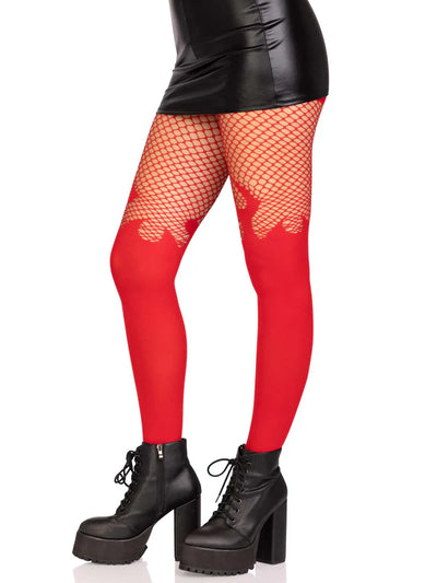 Blaze Opaque Tights- One Size Red