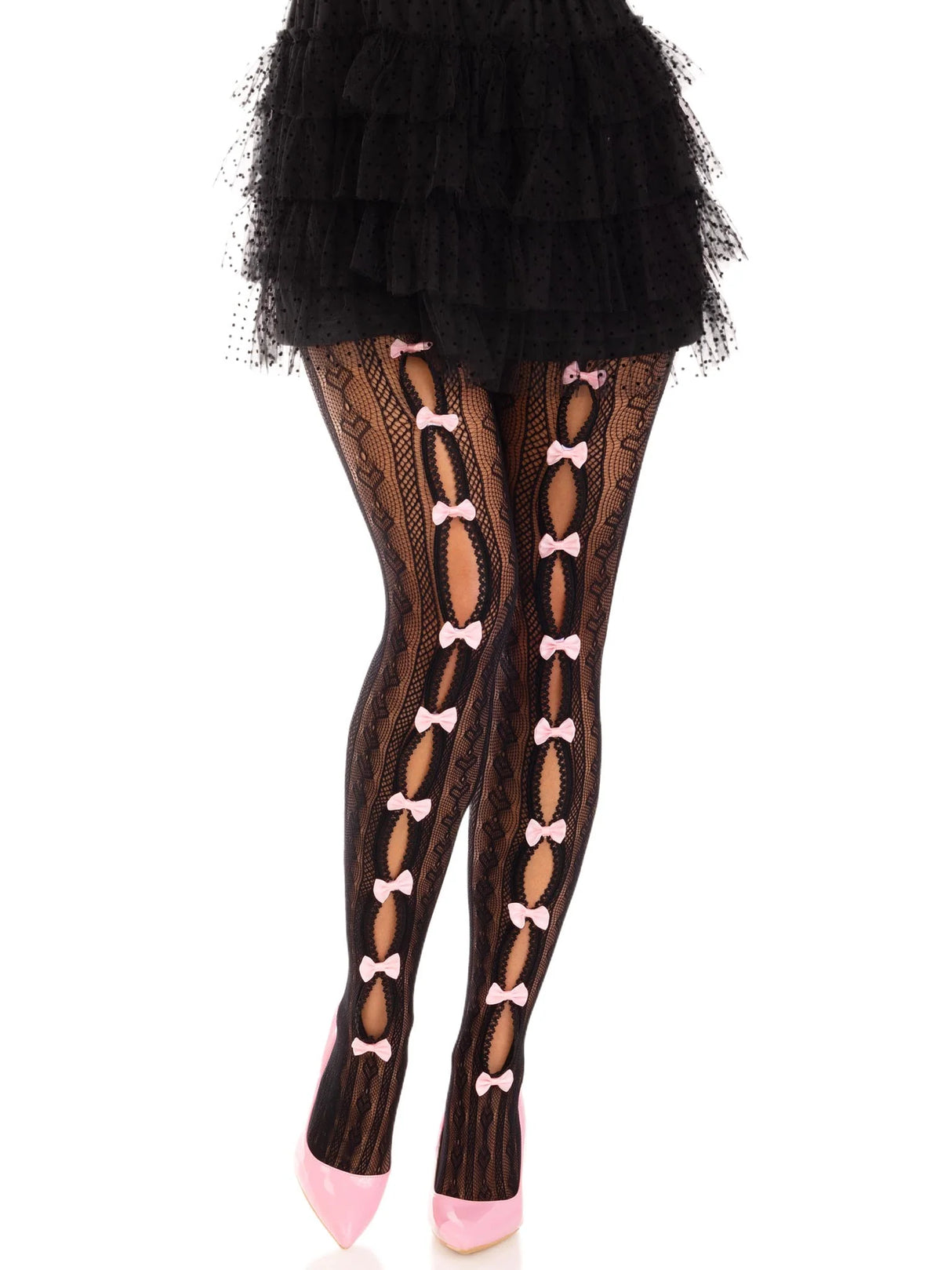 Sweetheart Striped Tights- One Size