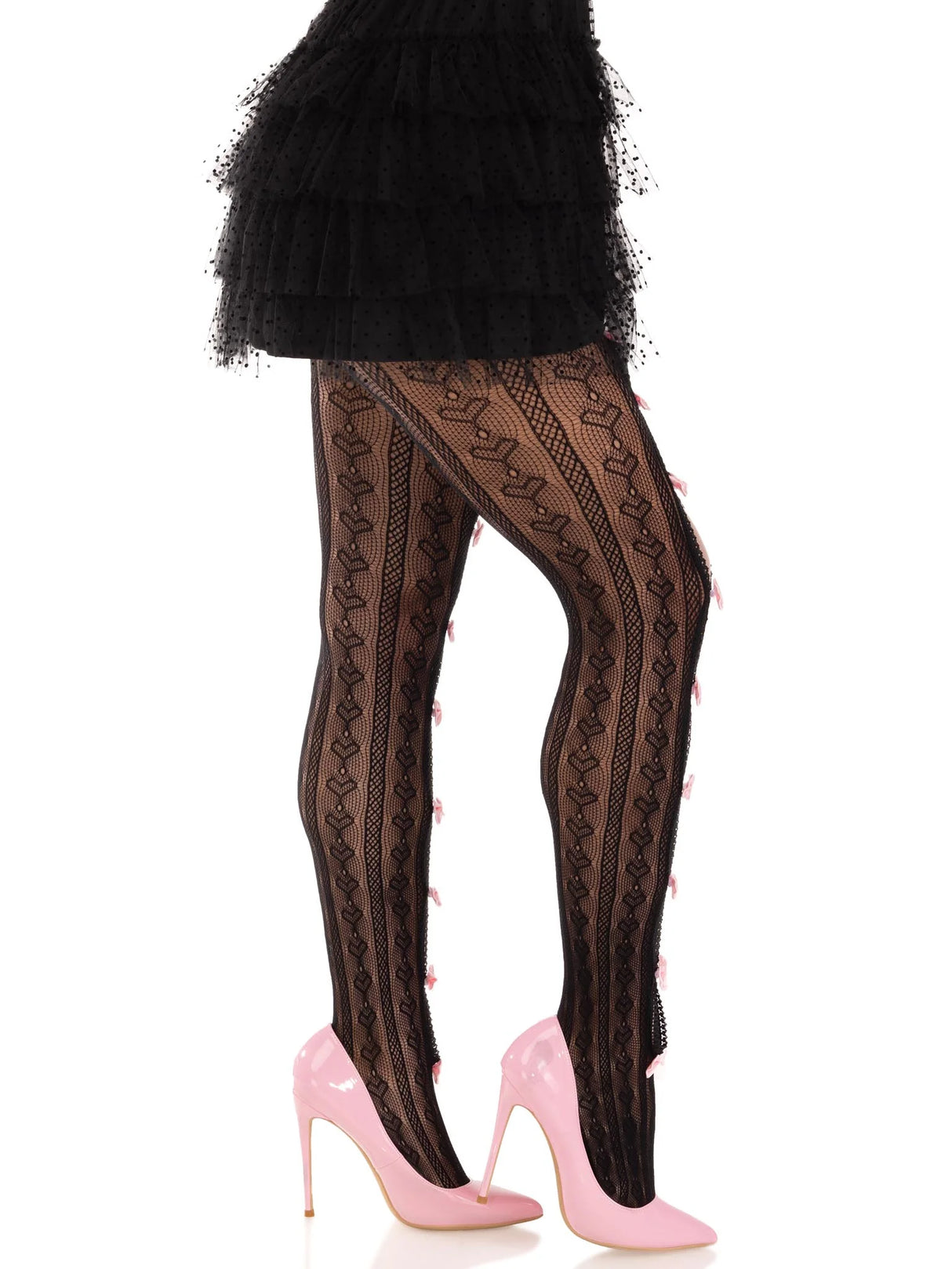 Sweetheart Striped Tights- One Size