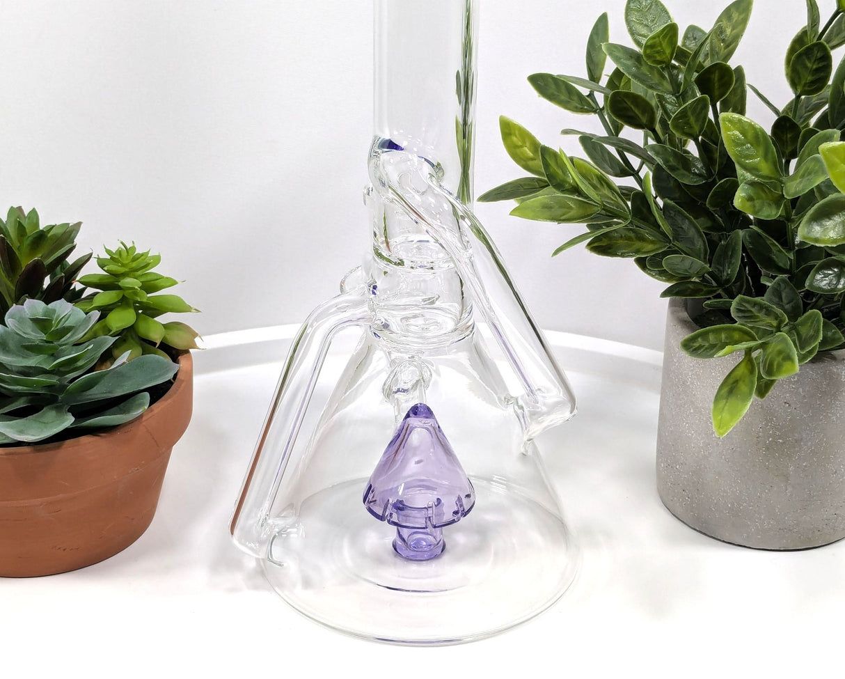 DiscoBox: Single Recycler w/ Fixed Stem (14mm - Purple)
