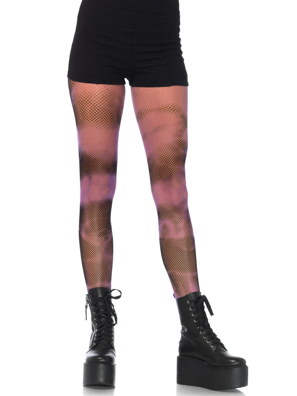 Wednesday Tie Dye Fishnet Tights- One Size
