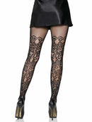 Drew Floral Vine Fishnet Tights One Size Black