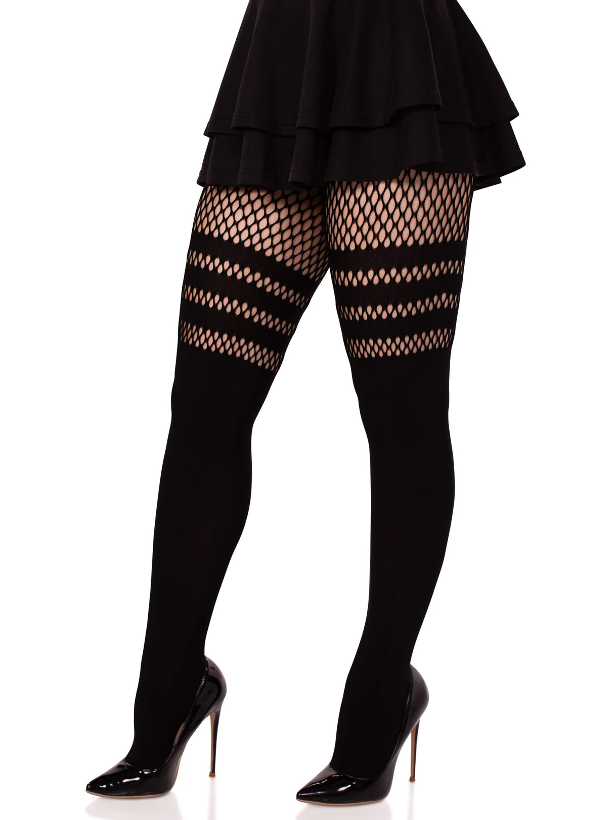 Ada Tights with Fishnet Accent- One Size