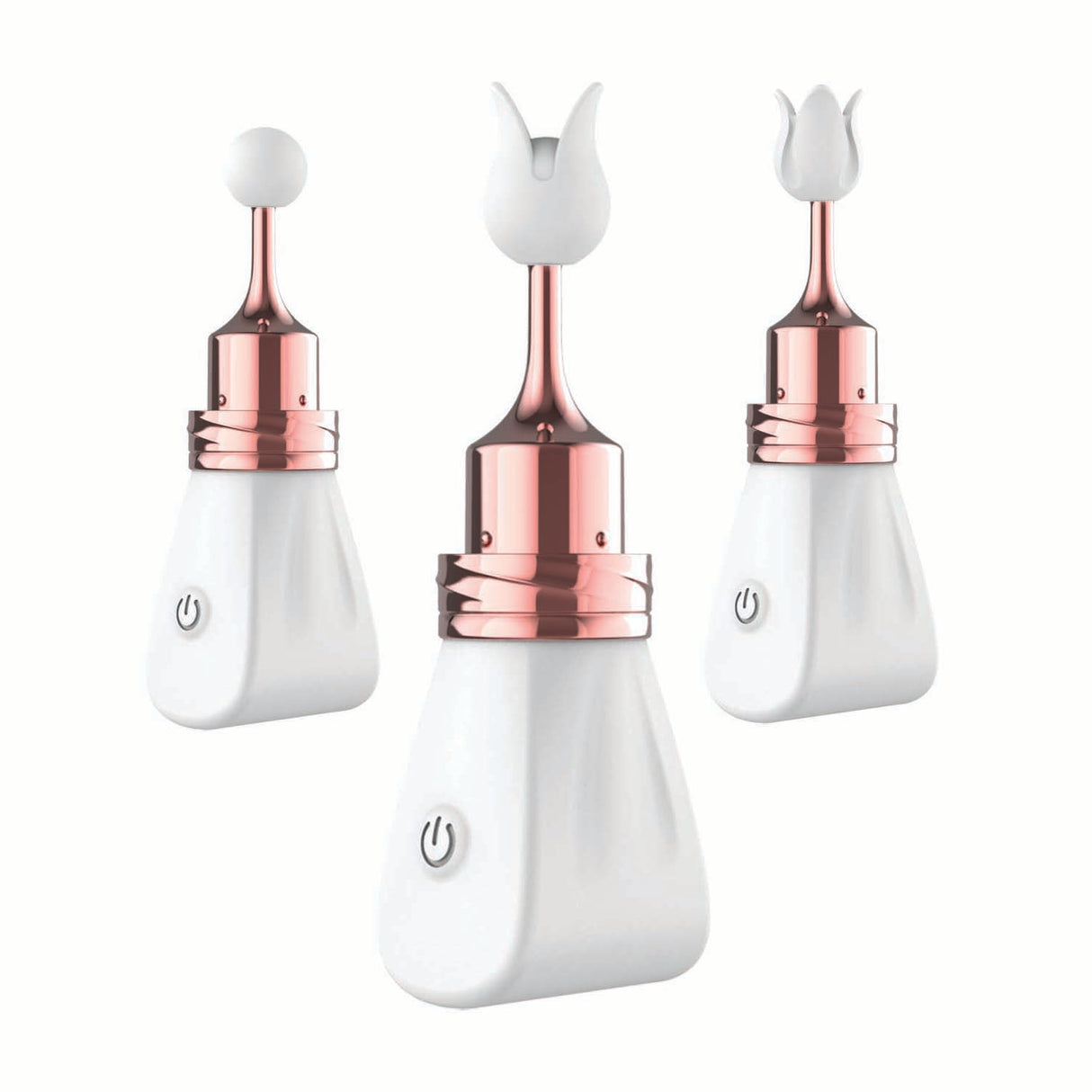 Gold Glam Tri Tip Vibe-White