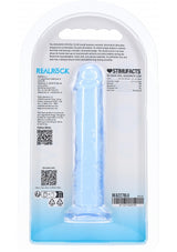RealRock Crystal Clear 5" Dildo - Blue