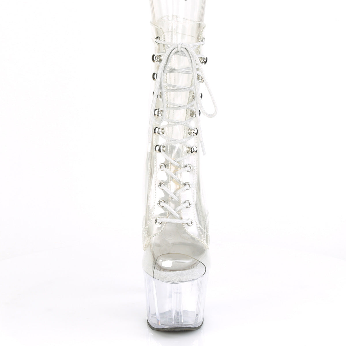 Boot: 7" Peep Toe - Clear
