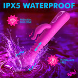 Thrusting Silicone Rabbit-Purple