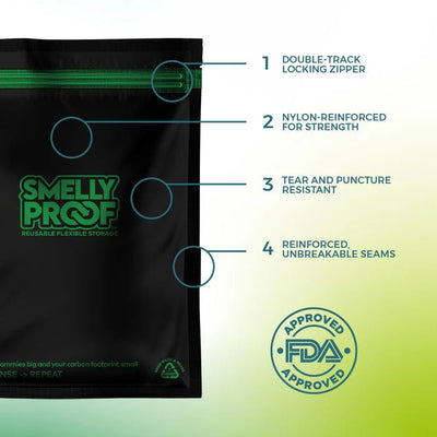 Smelly Proof Extra Small Black 10pack Bag