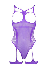 Open Cup Strappy Teddy- Purple One Size