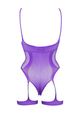 Open Cup Strappy Teddy- Purple One Size