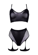 2pc Bra Set with Garters- One Size