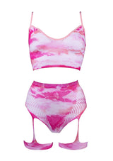 2pc Bra Set with Garters- One Size