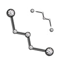 Industrial: Surgical Steel Constellation-Barbell