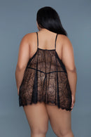 Daisy 2pc Babydoll Black 2X