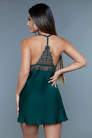 Leighton Slip Babydoll- Green 1X