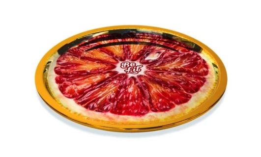 Be Lit Round Tray Blood Orange